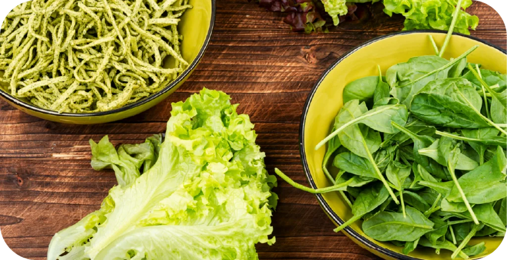 bacterial toxin testing should be conducted on leafy greens, such as those pictured here