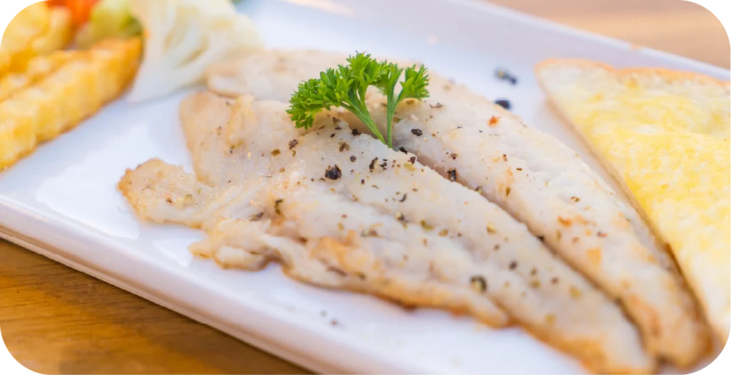The EZ Pangasius Assay is a fish species identification assay for basa fish (pictured here) among other things