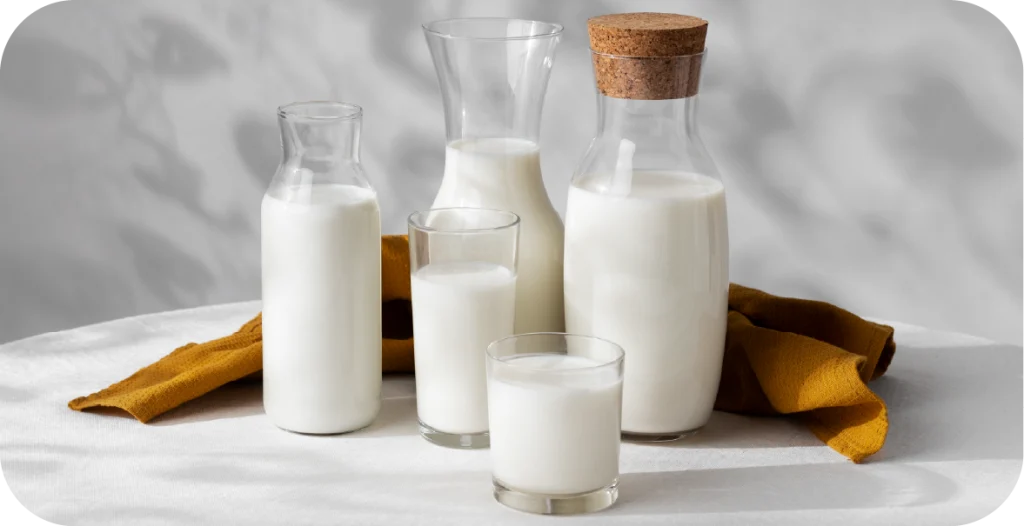 milk testing is critical to avoid issues with consuming milk products, such as these pictured